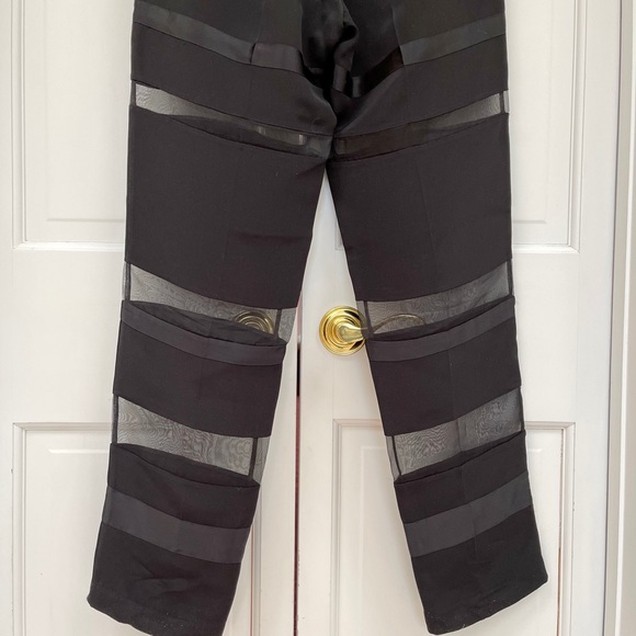 3.1 Phillip Lim Black Sheer Organza Trousers - Picture 12 of 16